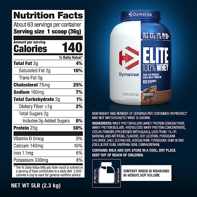 Dymatize Elite Whey - Proteína Rich Chocolate 5lbs