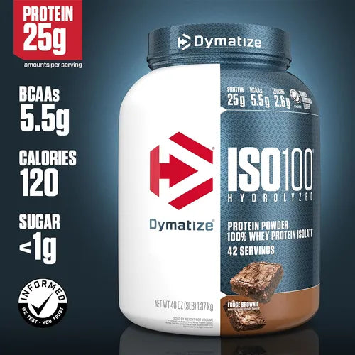 Dymatize ISO 100 - Proteína Fudge Brownie 3lbs