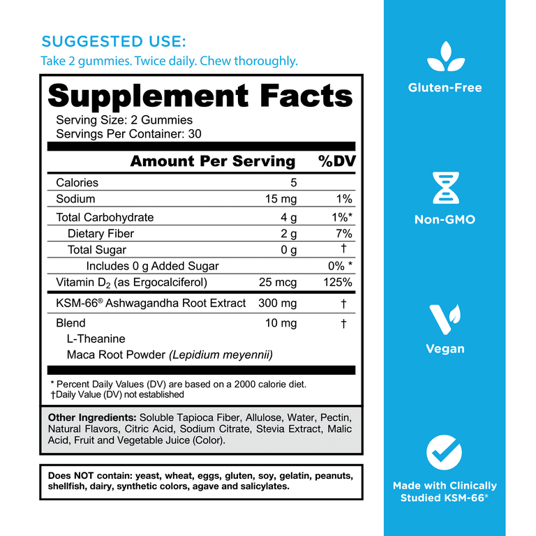 Goli Ashwagandha Zero Sugar - 60 Gummies