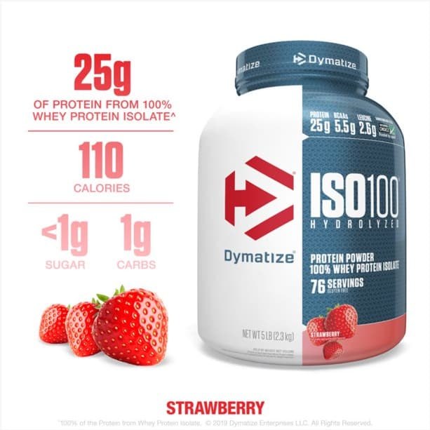 Dymatize ISO 100 - Proteína Fresa 5lbs