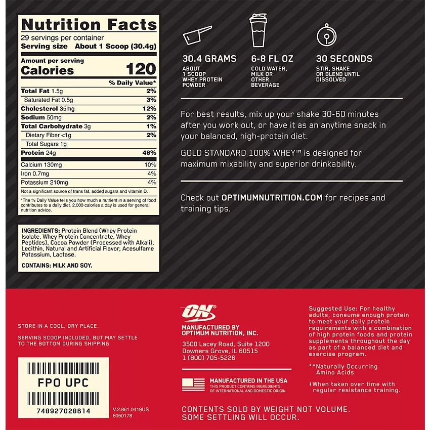 On Gold Standard 100% Whey - VAINILLA 5lbs