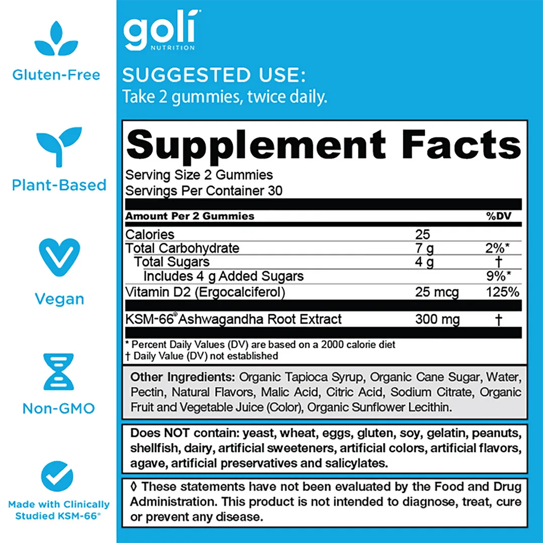 Goli Ashwagandha - 60 Gummies