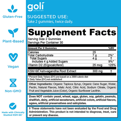 Goli Ashwagandha - 60 Gummies