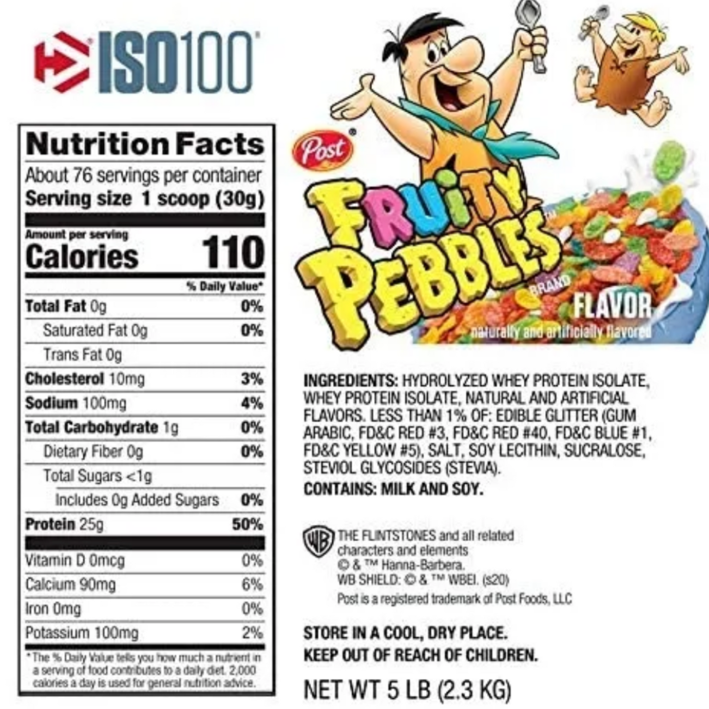 Dymatize ISO 100 - Proteína Fruity Pebbles 5lbs