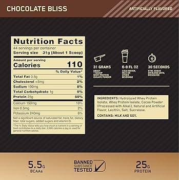 On Gold Standard 100% Isolate - CHOCOLATE 5lbs