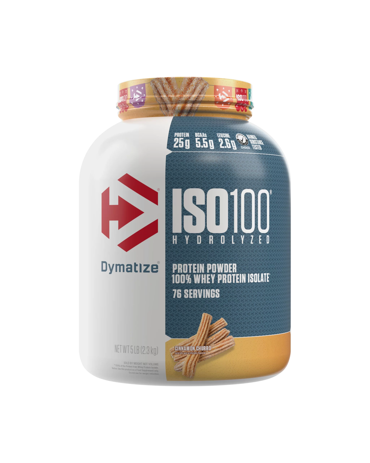 Dymatize ISO 100 - Proteína Cinnamon Churro 5lbs