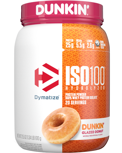 Dymatize ISO 100 - Proteína Dunkin Glazed Donut 1.3lbs