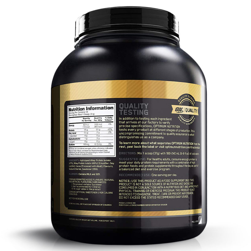 On Gold Standard 100% Isolate - VAINILLA 5lbs