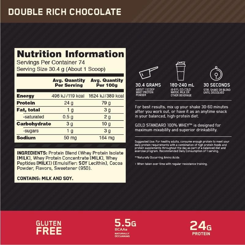 On Gold Standard 100% Whey - CHOCOLATE 5lbs