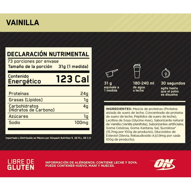 On Gold Standard 100% Isolate - VAINILLA 5lbs